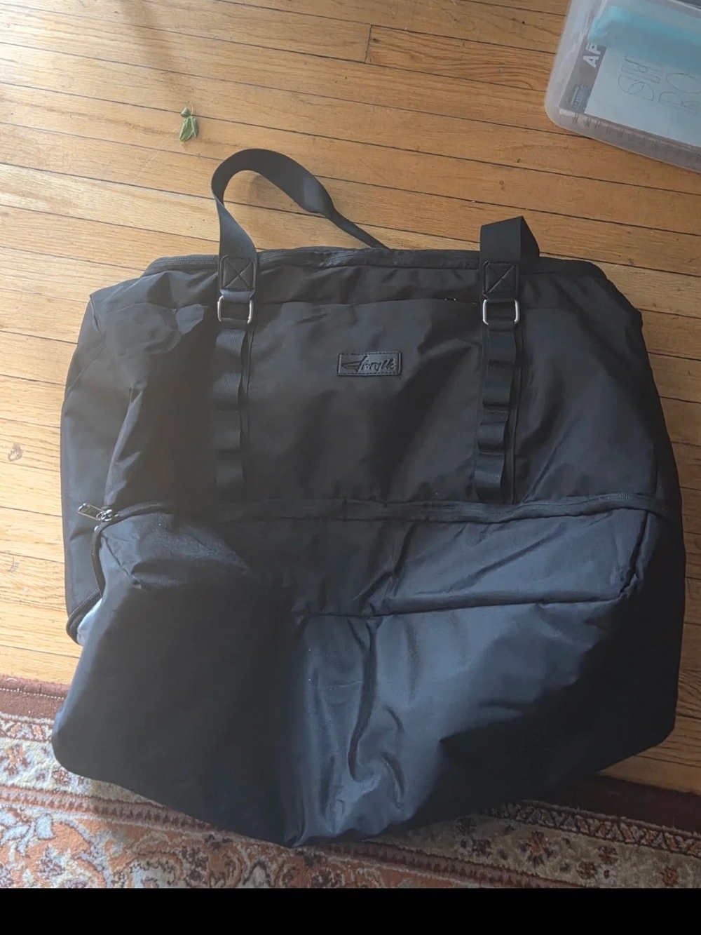 Black Men's Duffel Travel Bag + Toiletry Bag